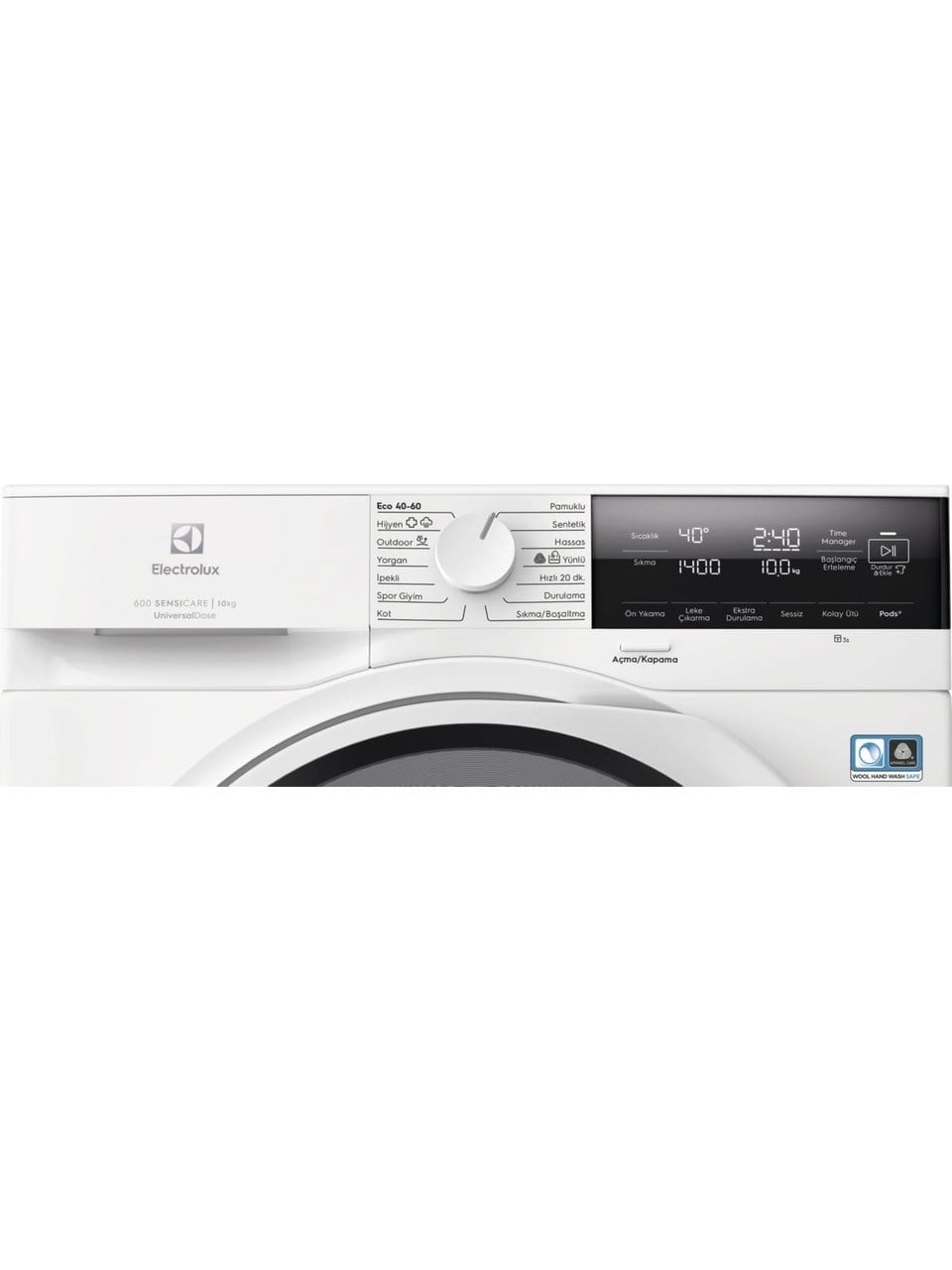 ELECTROLUX EW6F3414UT 10KG 1400 DEVIR ON YUKLEMELI CAMASIR MAKINASI