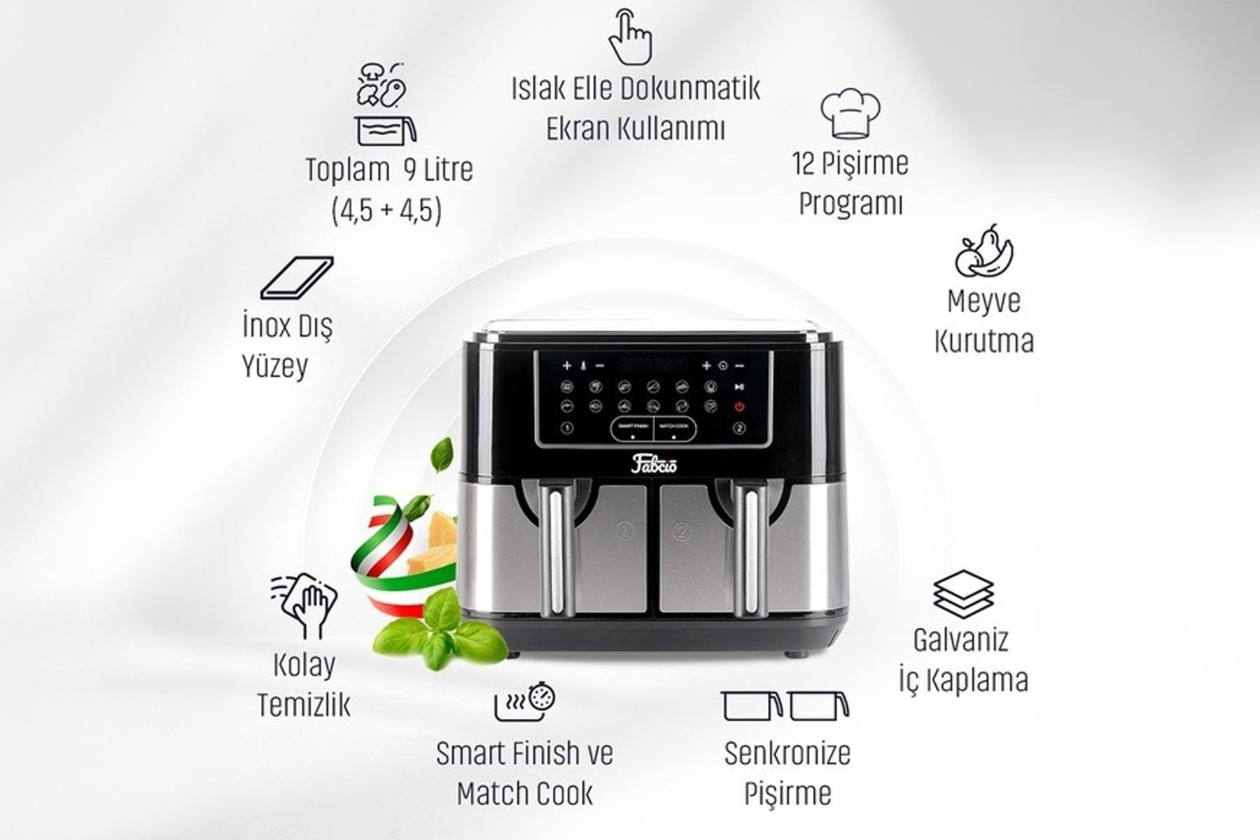 FABCIO DUO V2 AIRFRYER (CIFTLI)