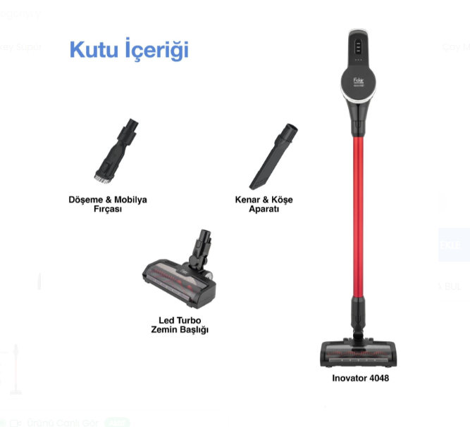 FAKIR INOVATOR 6157 DIKEY SARJLI SUPURGE  RED