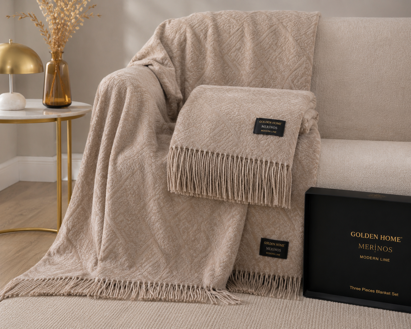 GOLDEN HOME MERINOS MODERN LINE 3 PARCA BATTANIYE