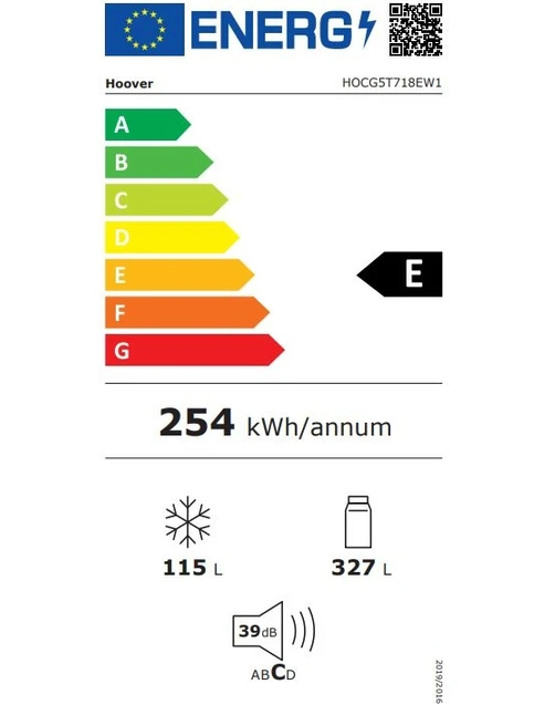HOOVER HOCG5T718EW1 442 LT NOFROST BEYAZ BUZDOLABI