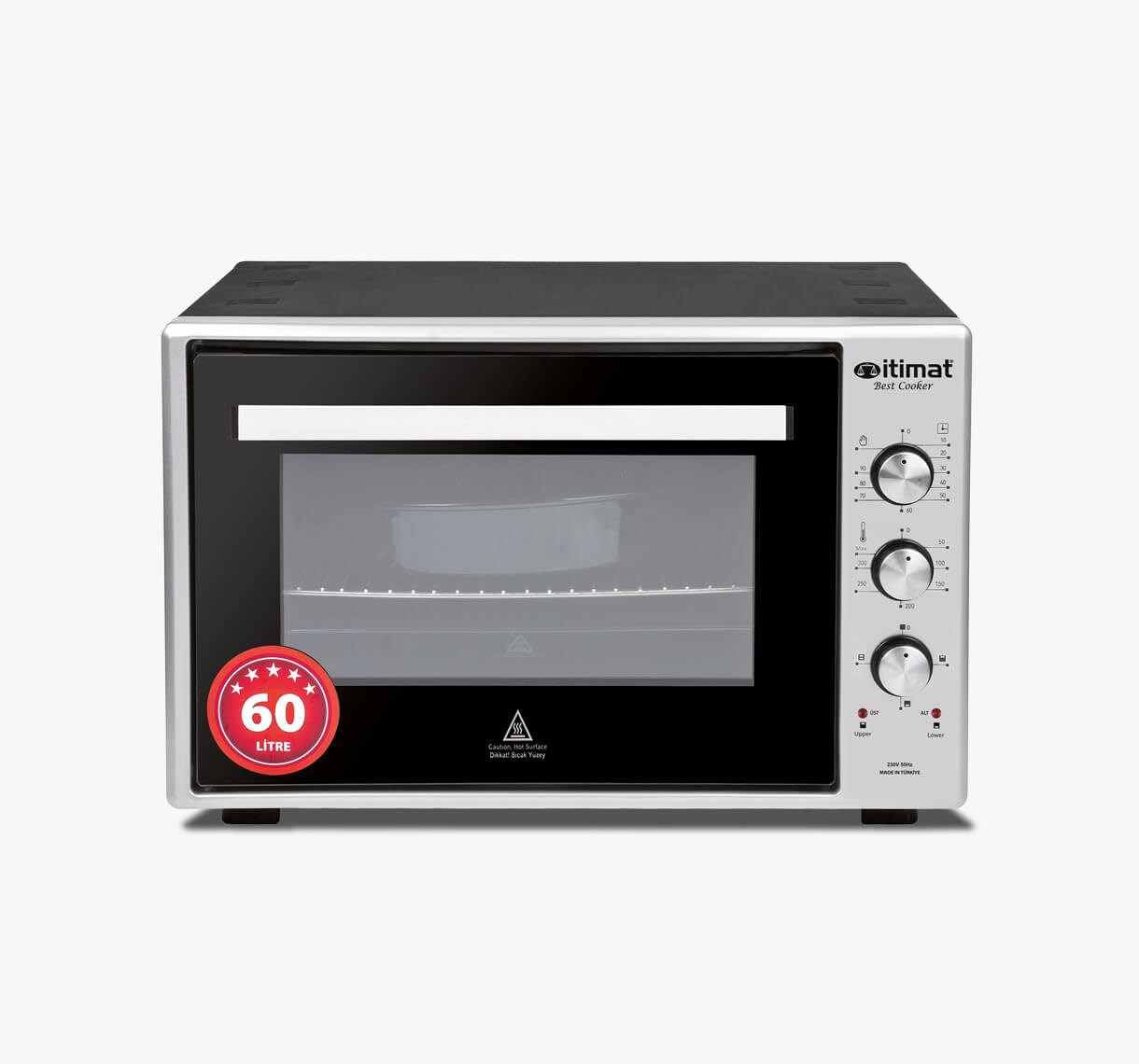 ITIMAT 8062 ELEKTRIKLI TIM.TERMOSTATLI FANLI CIFT CAMLI K.FIRIN (60LT)