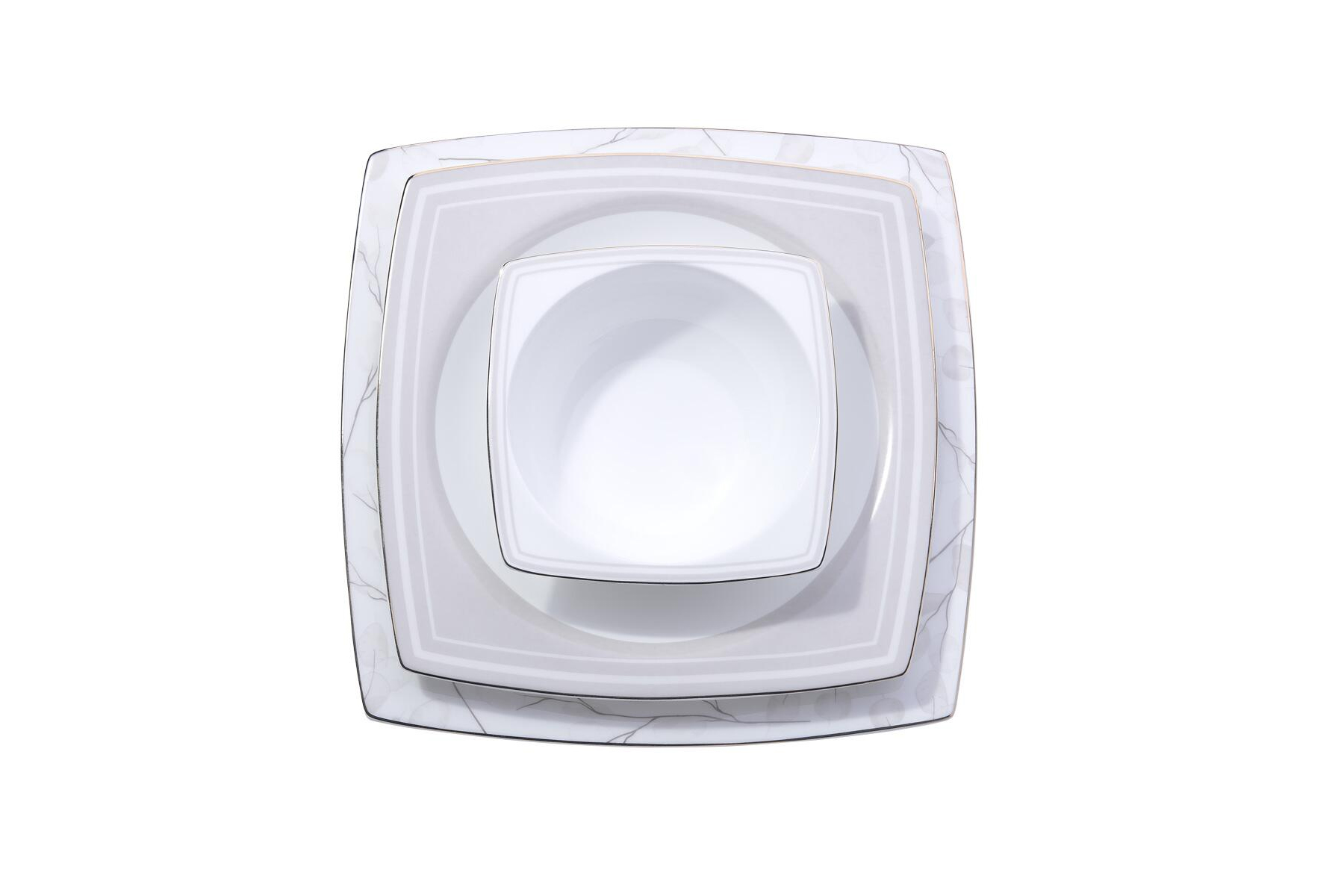KORKMAZ A8461 BONE SEL 60 PARCA YEMEK TAKIMI ( KARE )