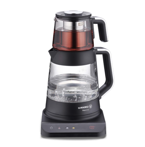 KORKMAZ A852-01 PROSENSE ELEKTRIKLI CAYDANLIK INOX/CAM DEMLIK