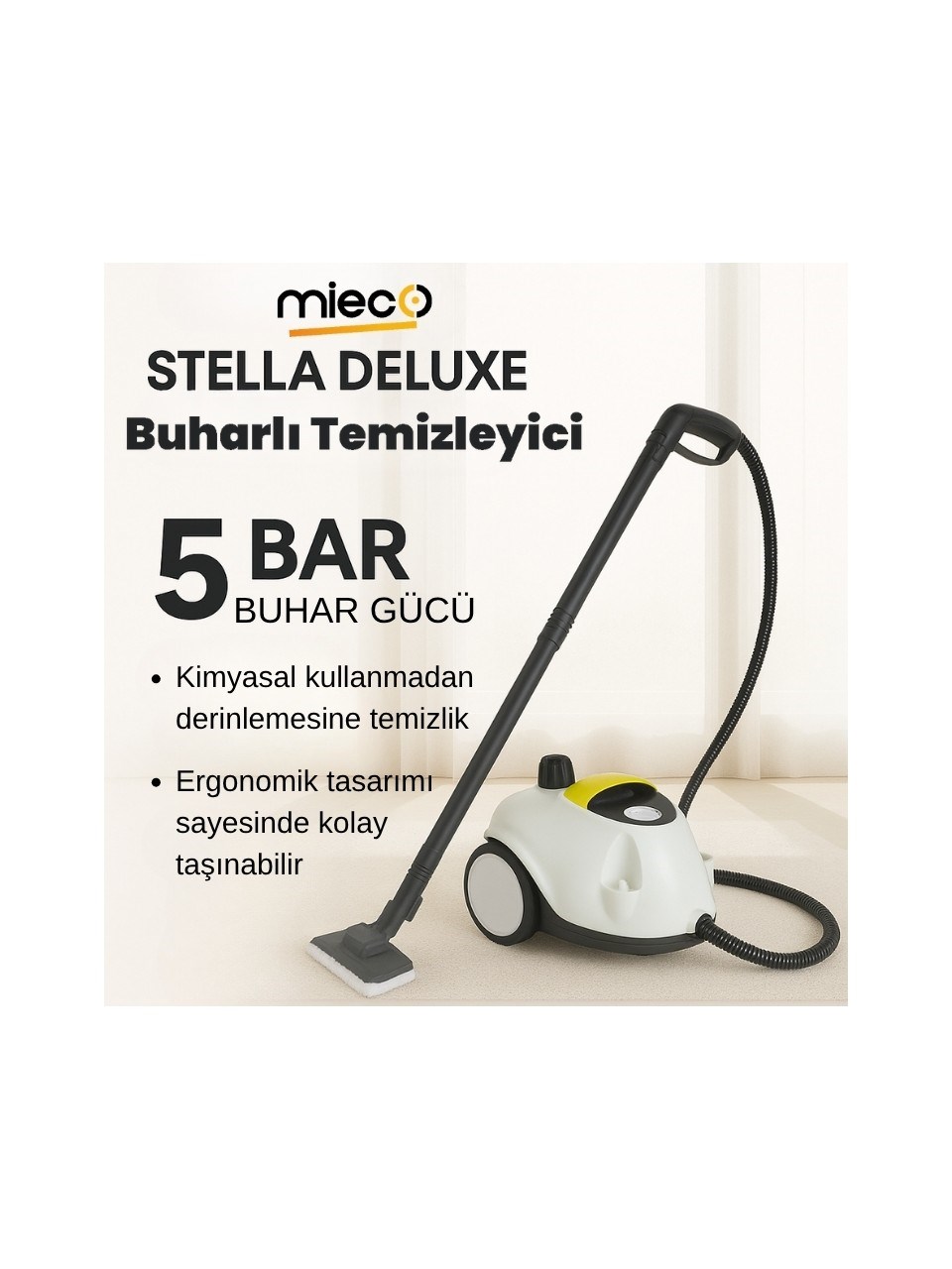 MIECO STELLA DELUXE BUHARLI TEMIZLEME MAKINESI