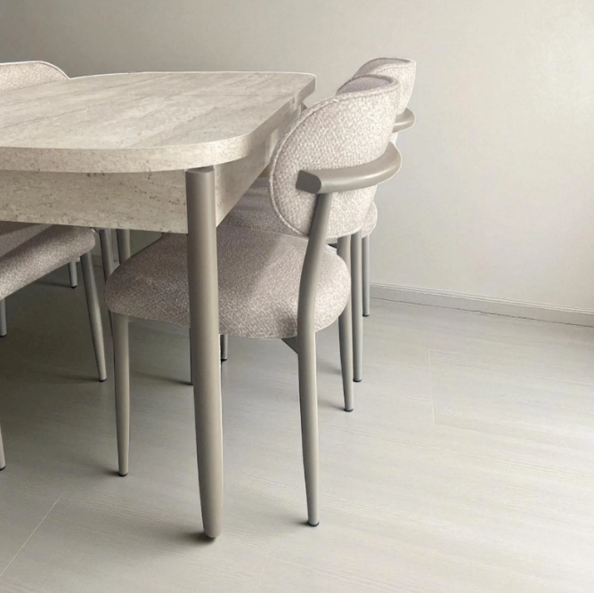 NAR MOBILYA 80X130 TRAVERTEN KELEBEK MASA CEVIZ