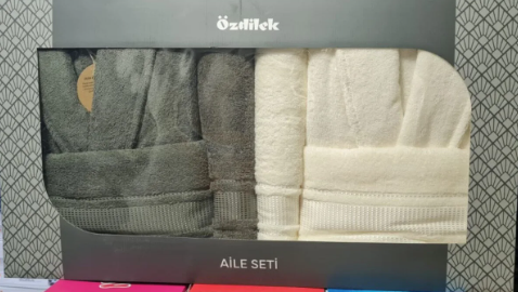 OZDILEK 658341 COLOURIST K.YESIL-KREM AILE SETI ( XL-XL )