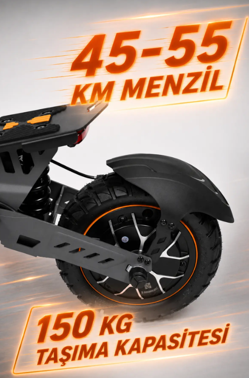 PIRANTECH F1 (İ.M.)TURUNCU ELEKKTRIKLI SCOOTER 1000W