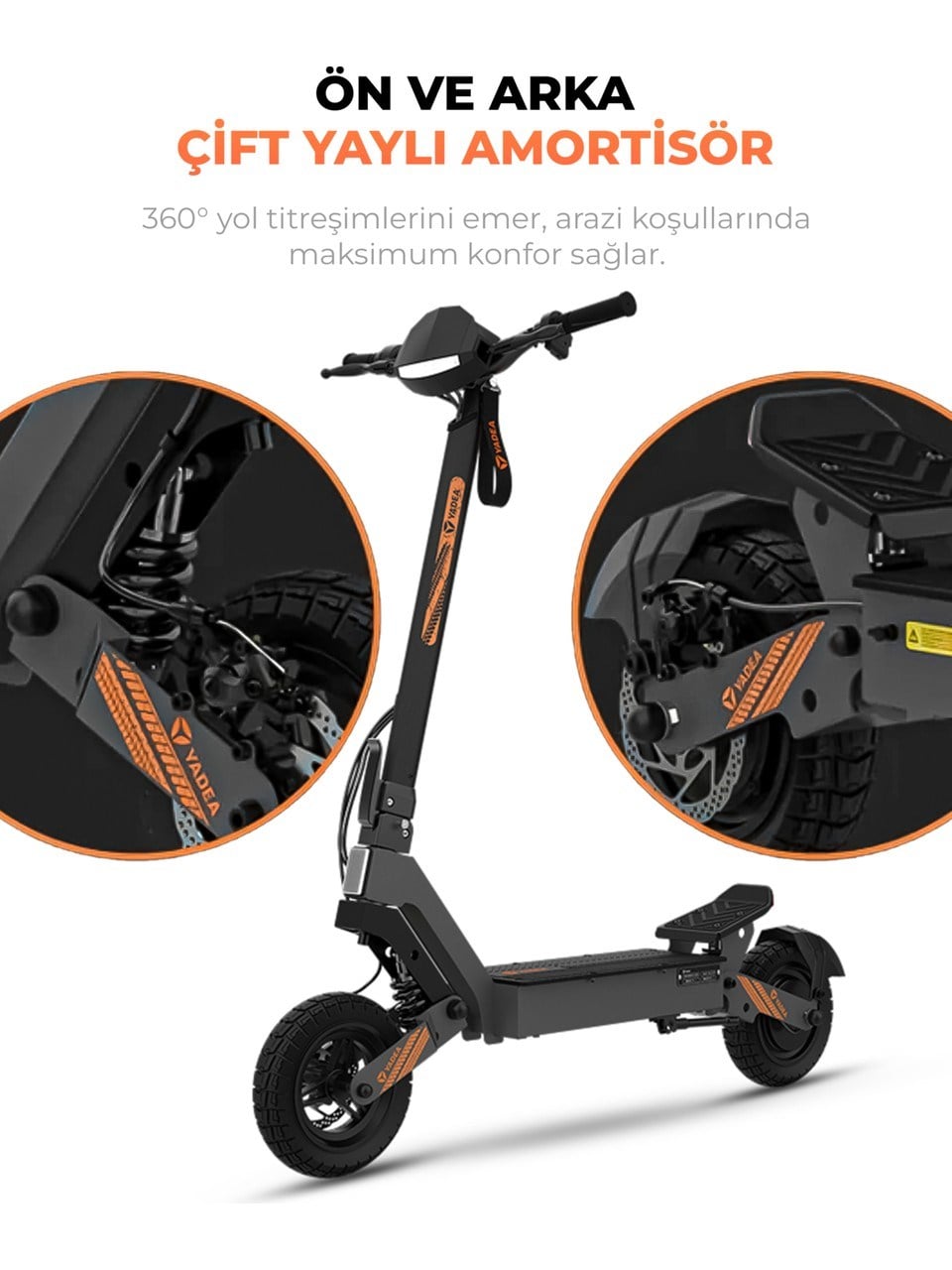 PIRANTECH YADEA G10 SIYAH ELEKTRIKLI SCOOTER 800W-1200W GUC