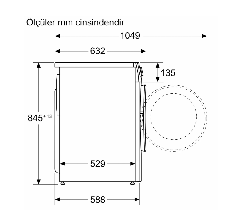PROFILO CGK 242 ZXTR 9KG 1200 DEVIR CAMASIR MAKINASI