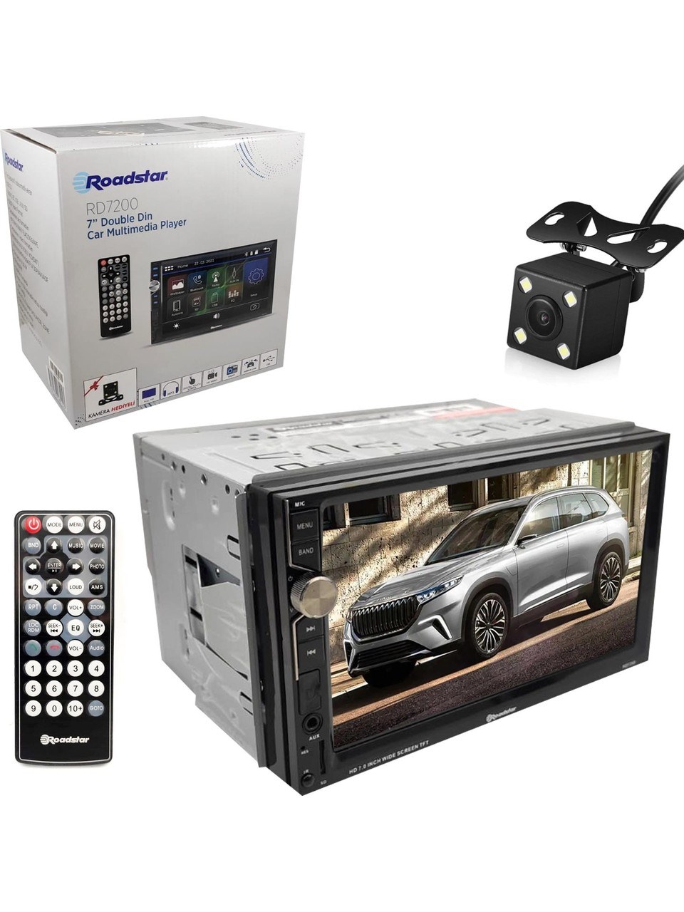 ROADSTAR RD7200 7'' BLUETOOTH LU DOUBLE DIN TEYP