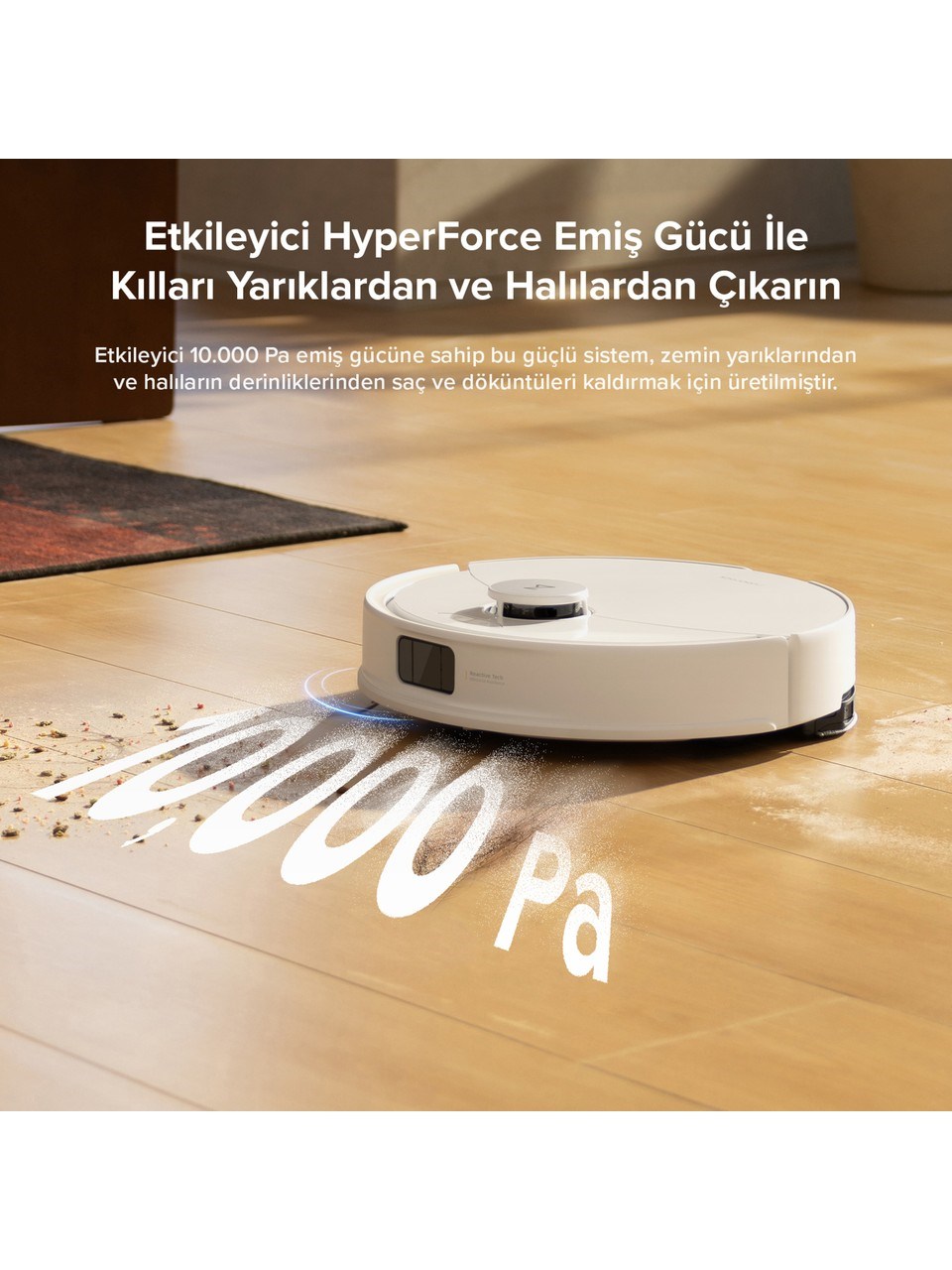 ROBOROCK VACUUM CLEANER Q8 MAX PRO ROBOT SUPURGE BEYAZ
