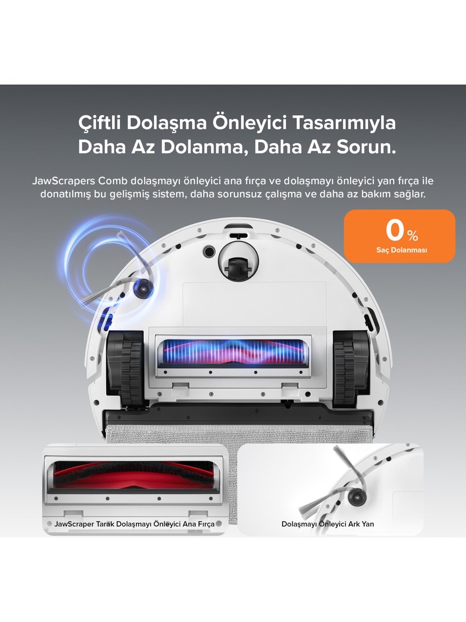 ROBOROCK VACUUM CLEANER Q8 MAX PRO ROBOT SUPURGE BEYAZ