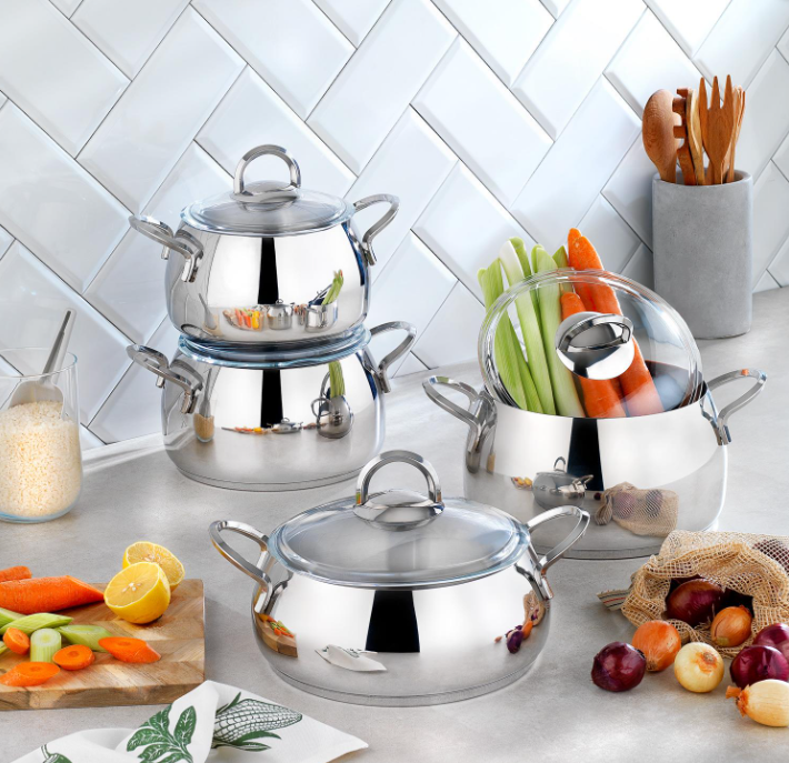 SCHAFER INX01 644 TRENDY 8 PARCA CELIK TENCERE SETI