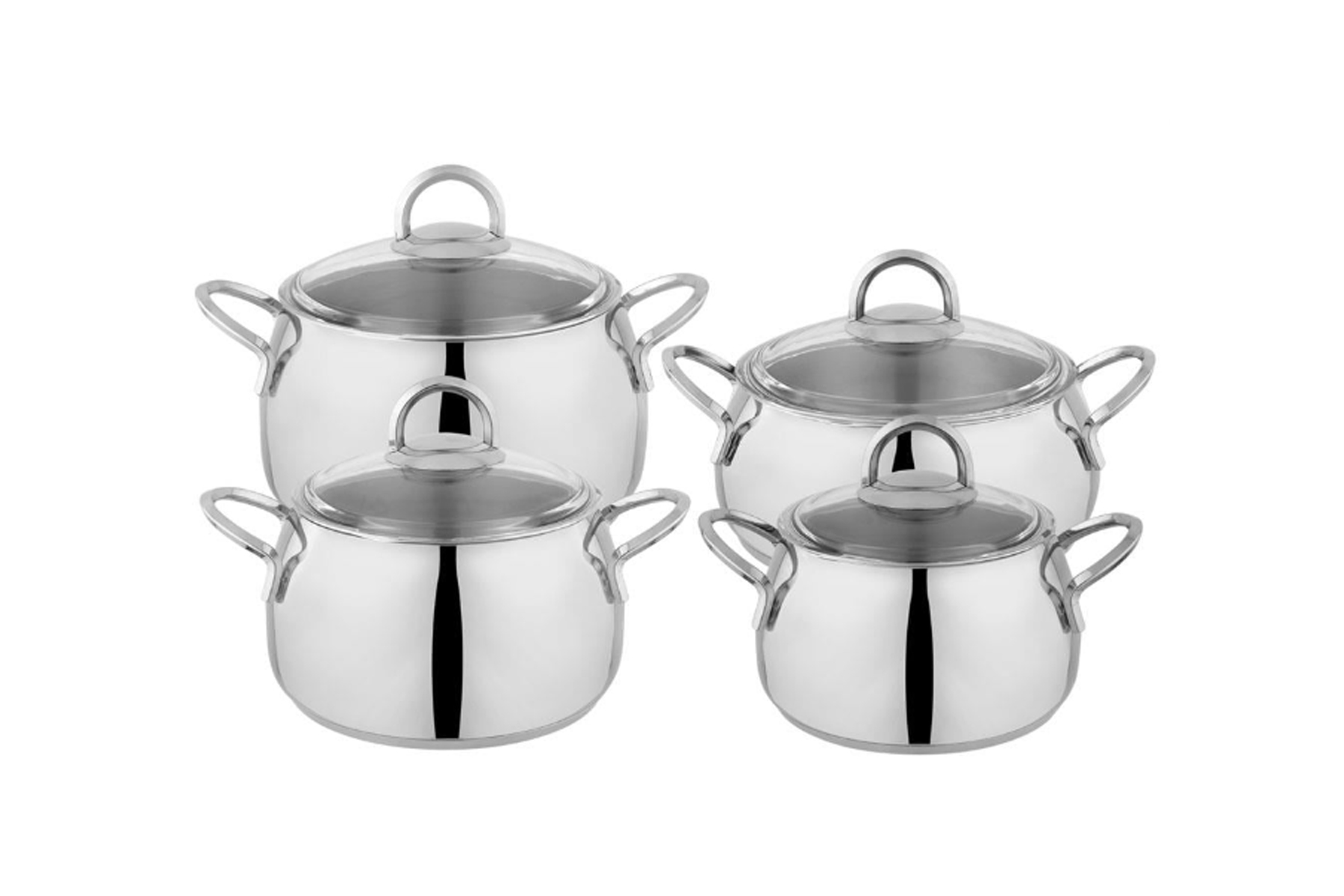 SCHAFER INX02 914 NEW TRENDY 8 PARCA CELIK TENCERE SETI