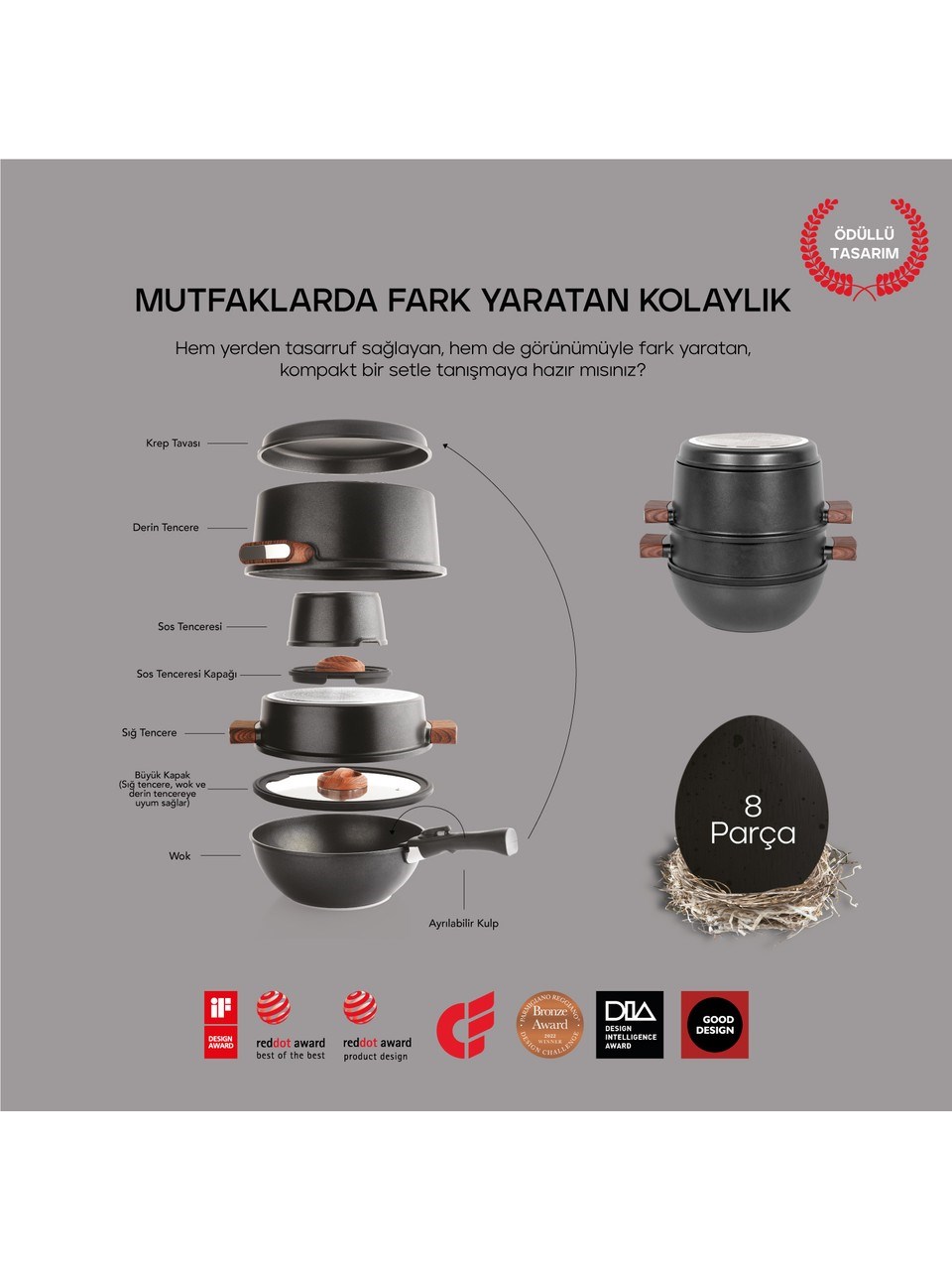 SCHAFER SIY01 358 MATRIX 8 PARCA DOKUM TENCERE SETI