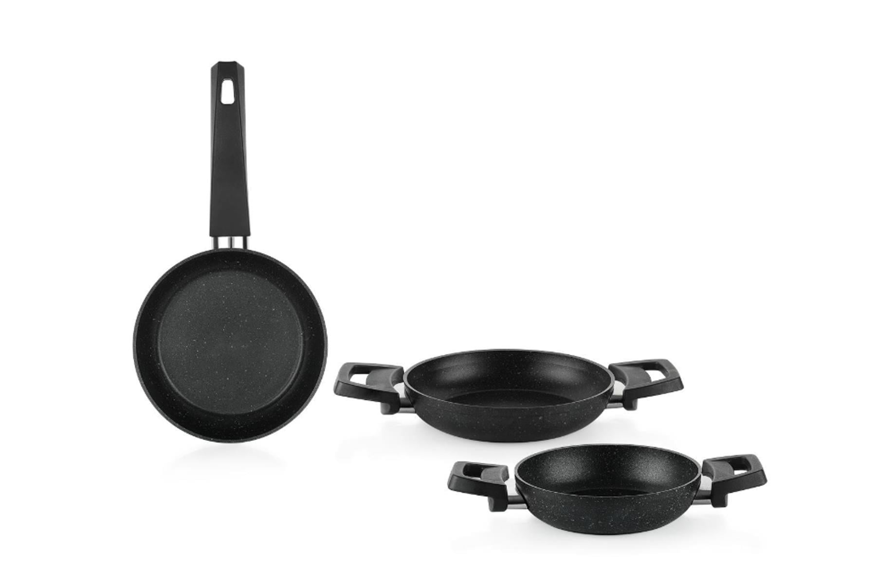 SCHAFER SIY01 588 BLACK STONE 3 LU TAVA + SAHAN SETI  SIYAH