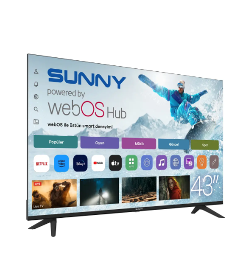 SUNNY SN43FMLN-W02S 43'' 109 EKRAN FHD WEBOS 2.0S D-DUAL LED TELEVIZYON