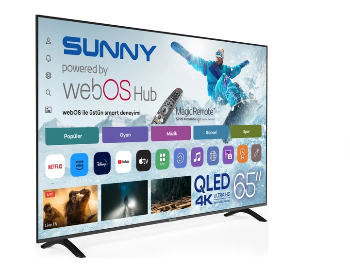 SUNNY SN65QMN252-0276 65'' 4K ULTRA HD 165 EKRAN UYDU ALICILI TELEVIZYON