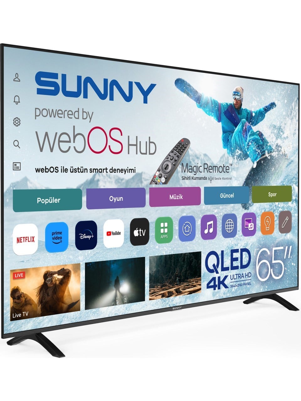 SUNNY SN65QUMLN-W02M 65'' TELEVIZYON