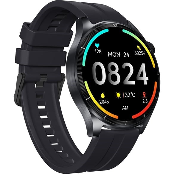 THULL TW1-01 BLACK CASE SMART WATCH+GREY SLIKON KORDON