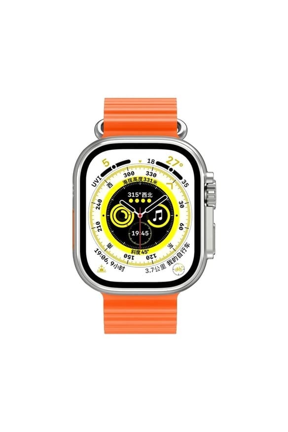 THULL TW2-01 BLACK CASE SMART WATCH+ORANGE SLIKON KORDON