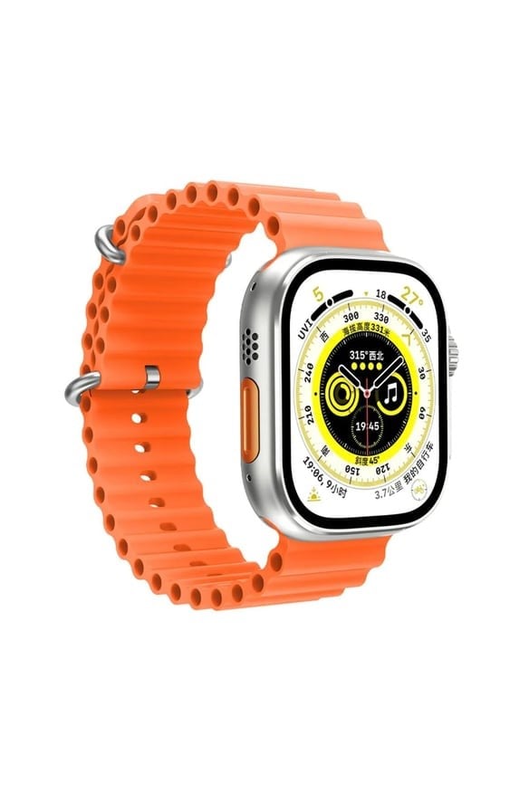 THULL TW2-01 BLACK CASE SMART WATCH+ORANGE SLIKON KORDON
