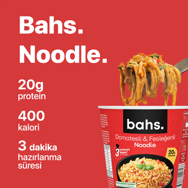 Bahs Proteinli Noodle Domates ve Fesleğenli 100gr