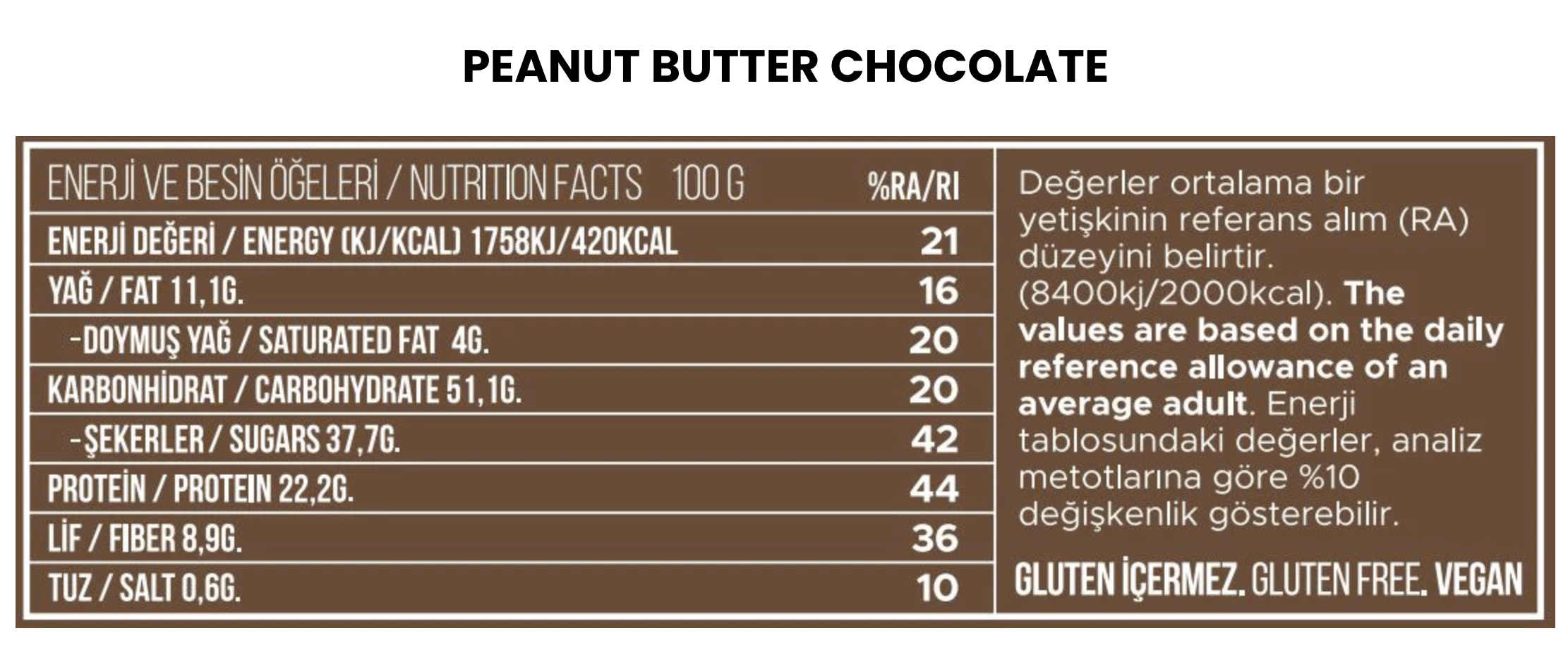 Bahs Protein Bar 45gr - Peanut Butter Chocolate