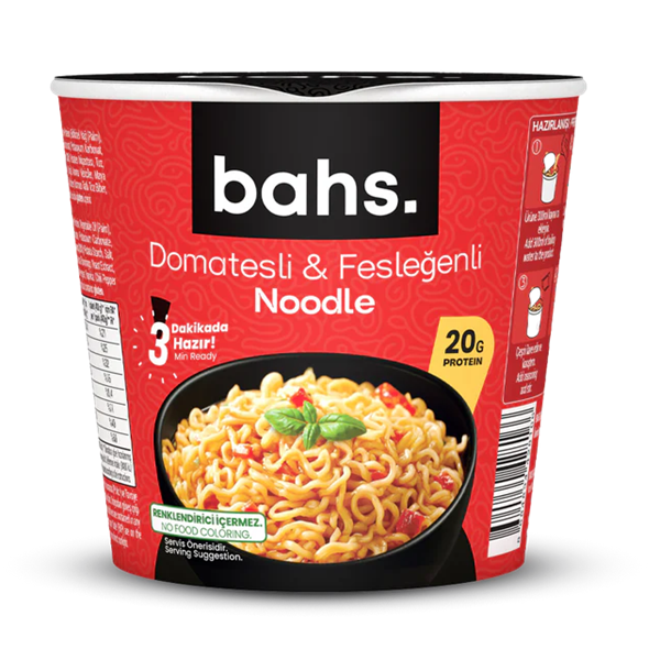 Bahs Proteinli Noodle Domates ve Fesleğenli 100gr
