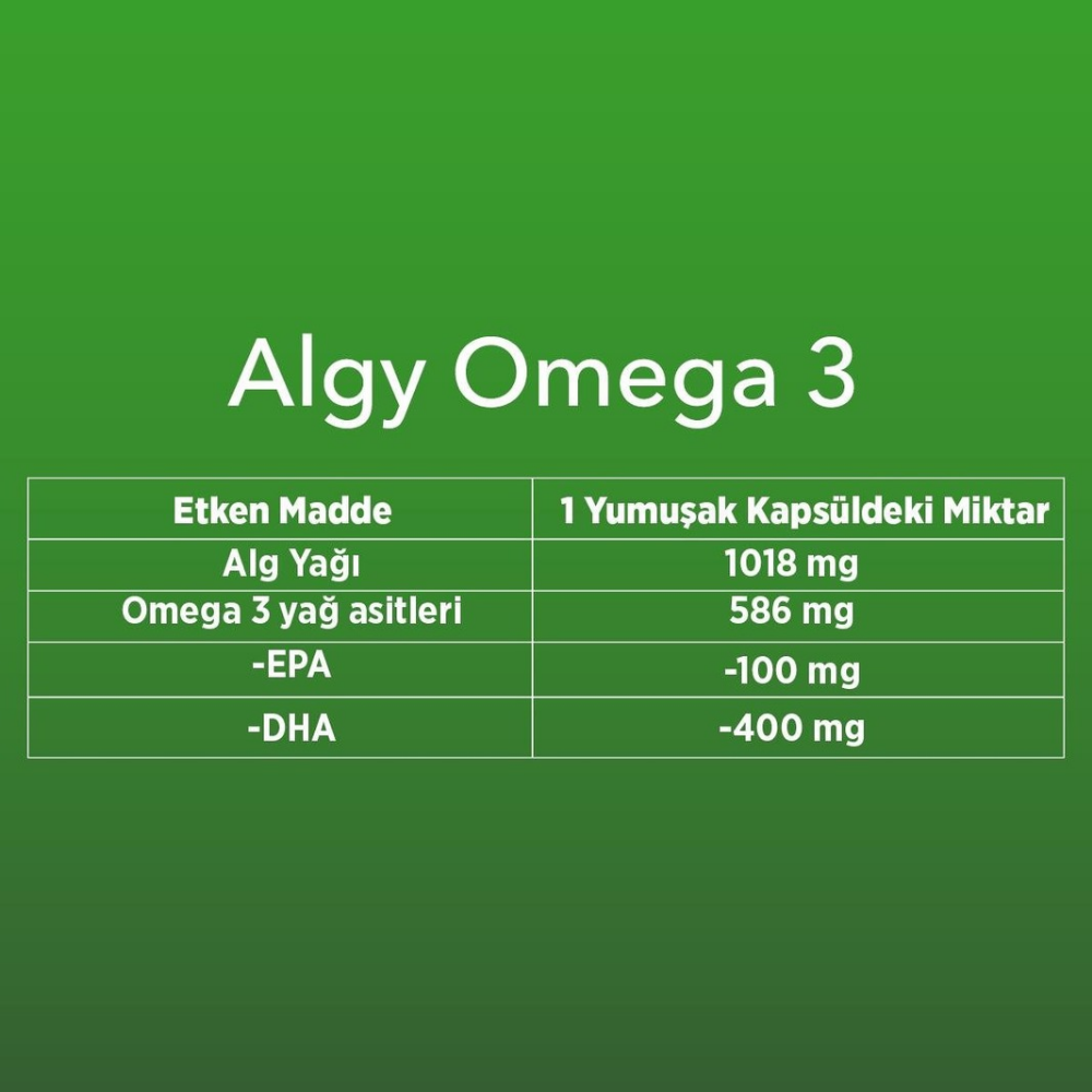 Bionano Algy Vegan Omega3 500mg - 30 Yumuşak Kapsül
