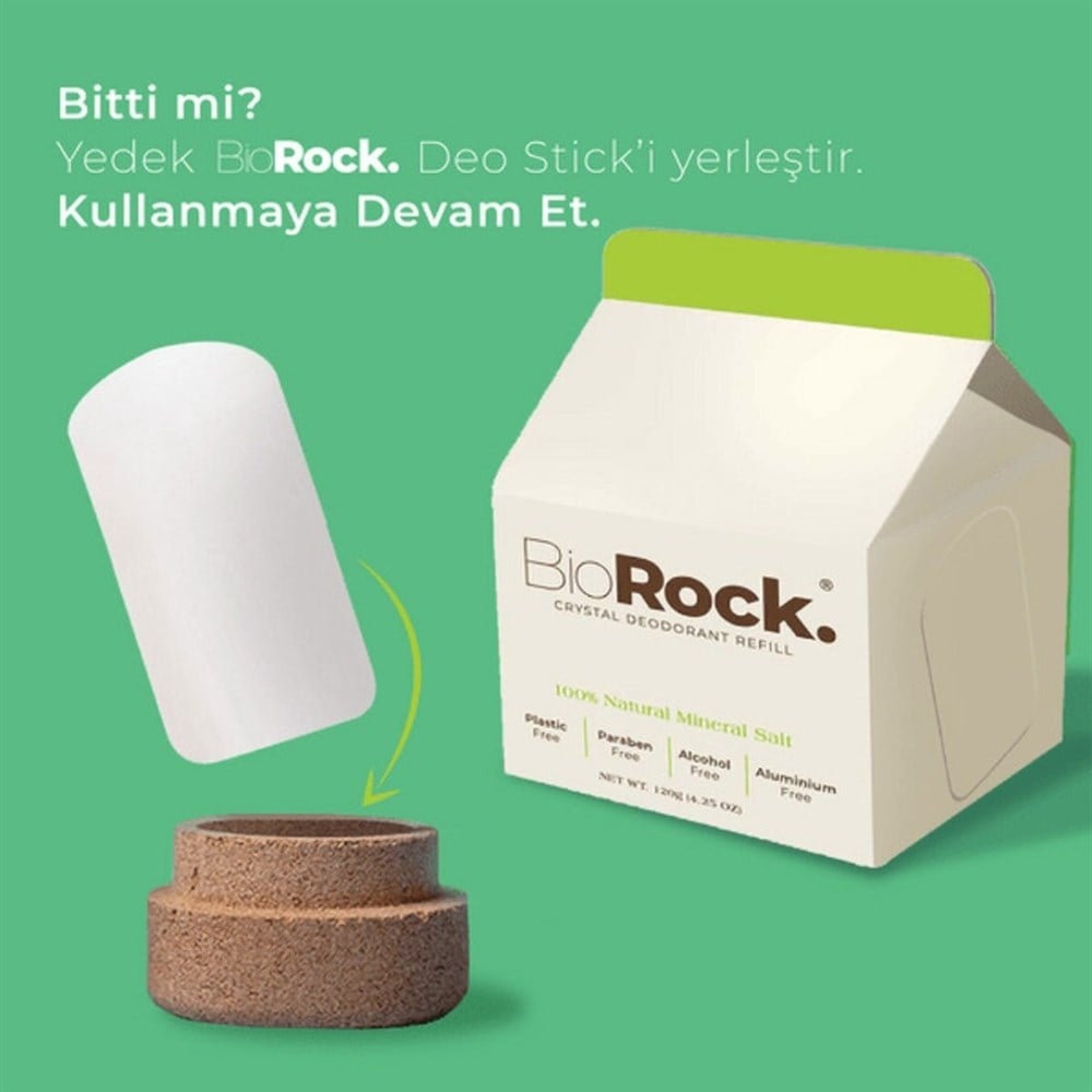%100 Natural Crystal Deodorant Yedeği 120gr