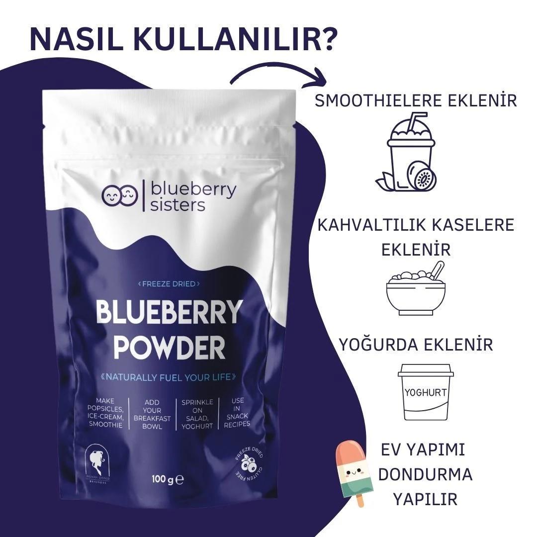 Blueberry Sisters %100 Yabanmersini Tozu 100 gr