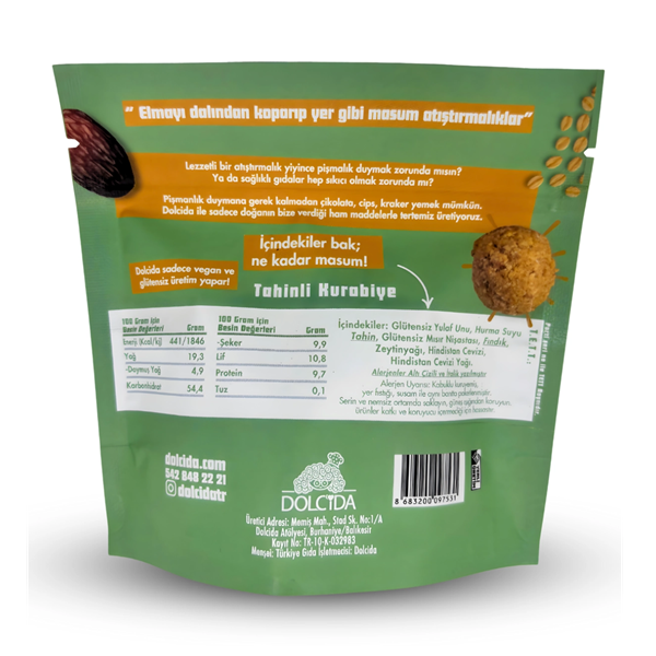 Dolcida Glutensiz Tahinli Kurabiye 70gr