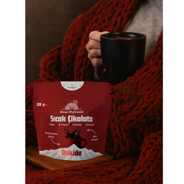 Dolcida Vegan Şekersiz Sıcak Çikolata 120gr
