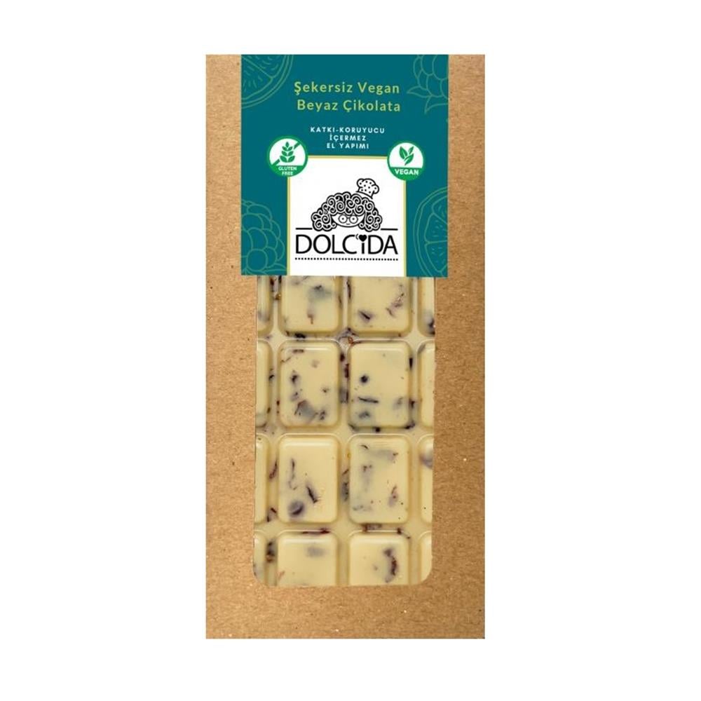 Şekersiz Beyaz Çikolata 100gr - Orman Meyveli