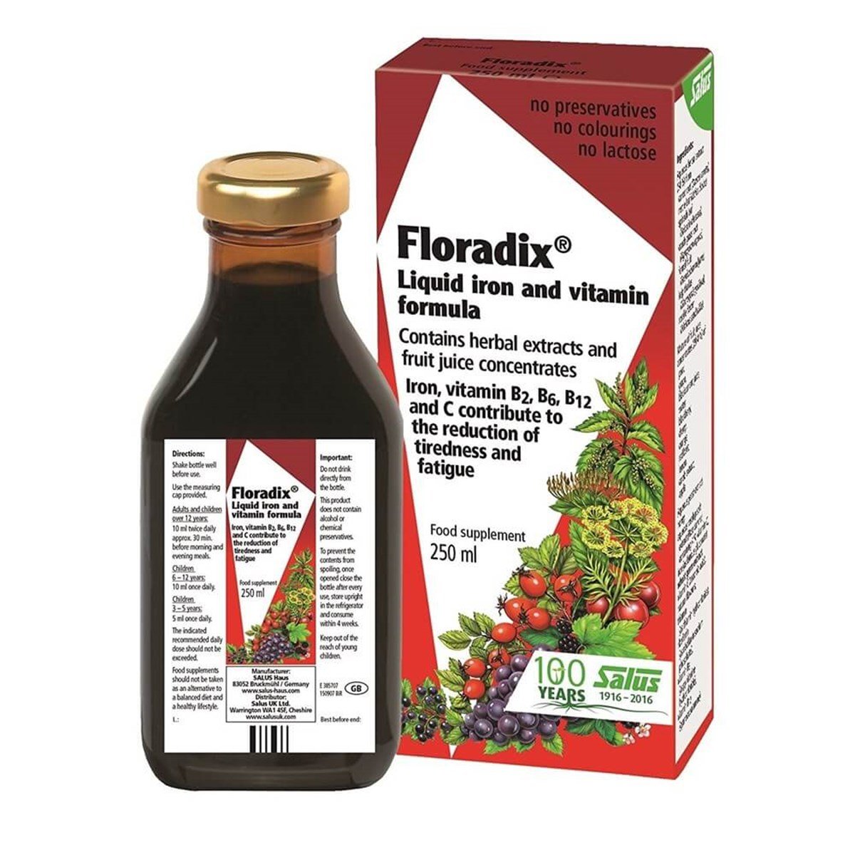 Floradix Demir ve Vitamin İçeren Gıda Takviyesi 250ml