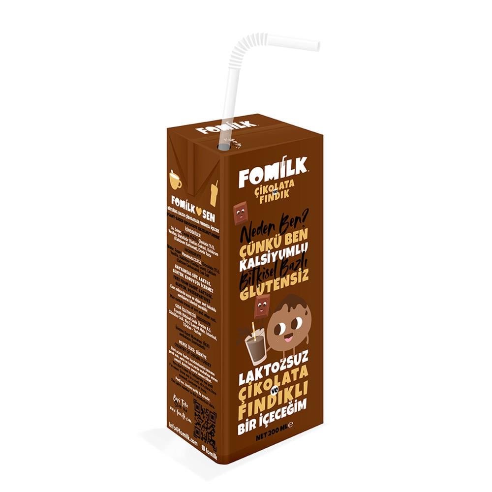 Fomilk Çikolatalı Fındık Sütü 200ml