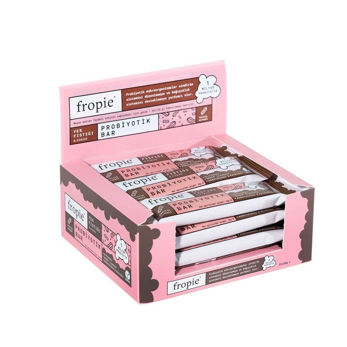 Yerfıstığı ve Kakaolu Probiyotik Bar 35gr X 12 Adet