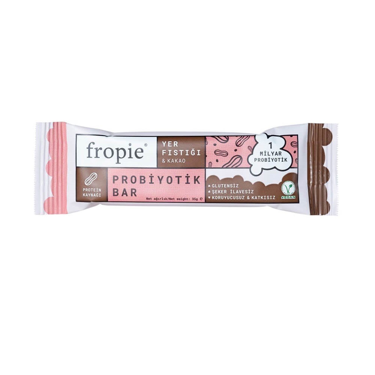 Yerfıstığı ve Kakaolu Probiyotik Bar 35gr X 12 Adet