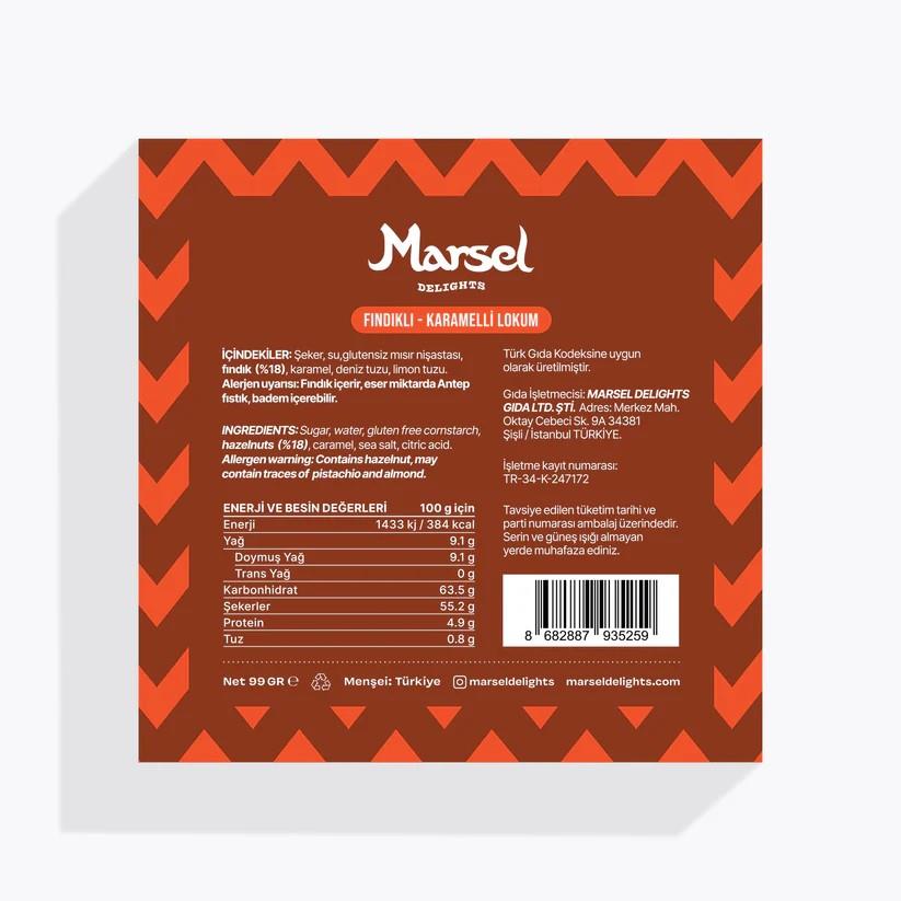 Glutensiz Fındık ve Karamelli Lokum 95gr