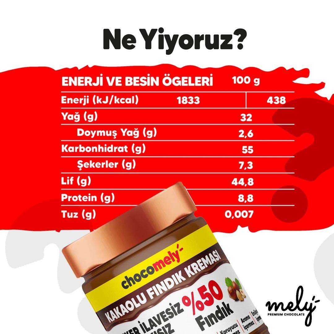 Şekersiz Kakaolu Fındık Kreması 220gr