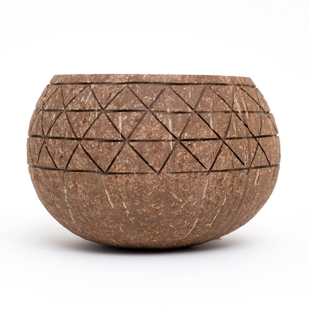 Coco Cup Pyramide Kase ve Bambu Pipet Seti