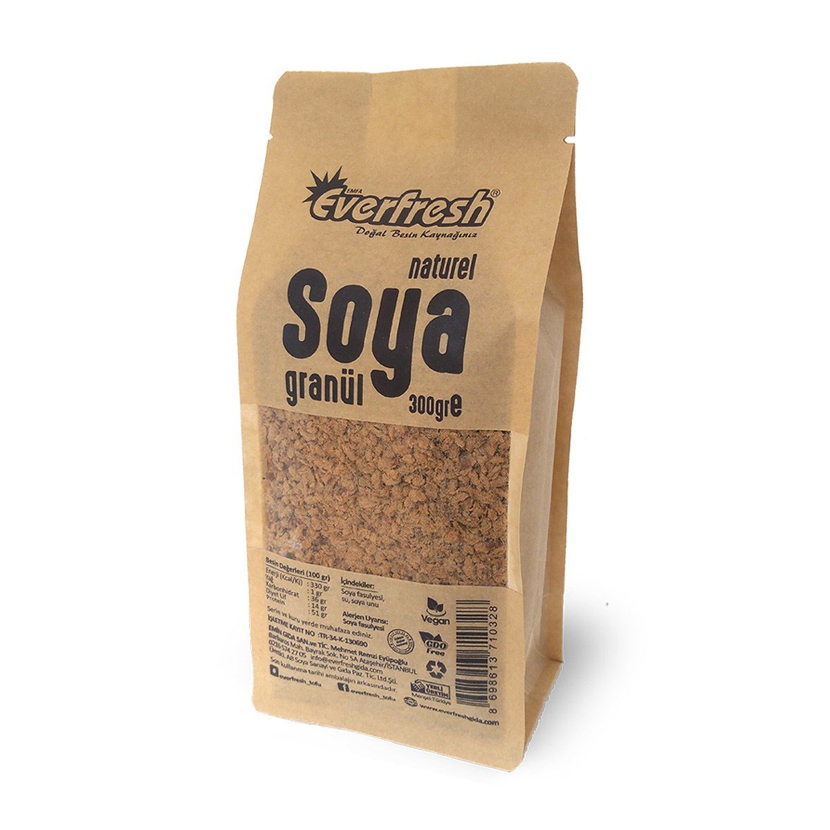 Naturel Soya Granül - Soya Kıyması 300 gr