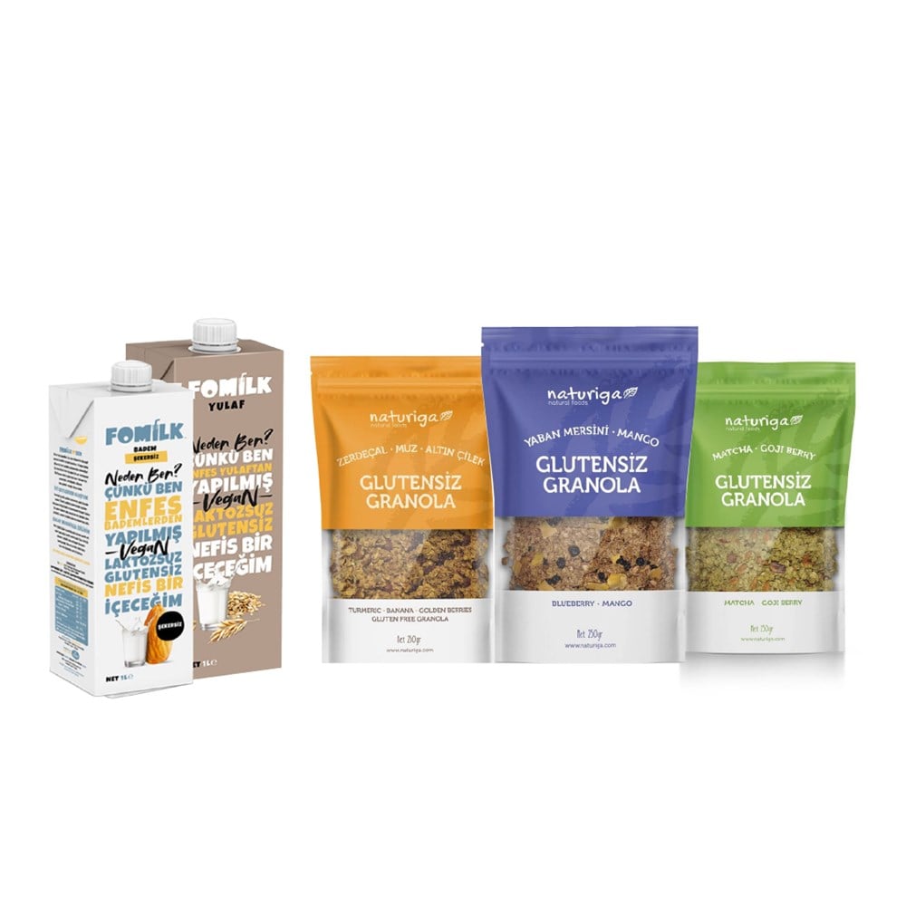 Glutensiz Granola ve Bitkisel Süt Seti