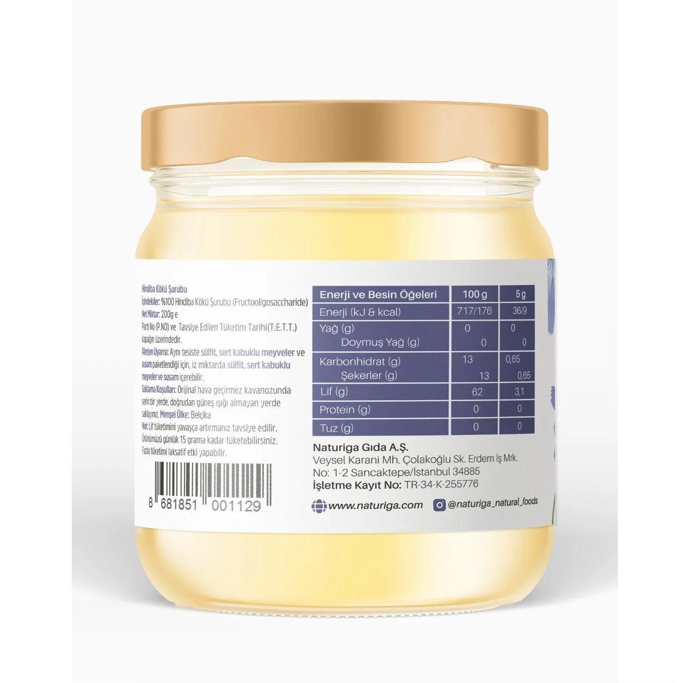 Naturiga %100 Hindiba Kökü Şurubu 200gr