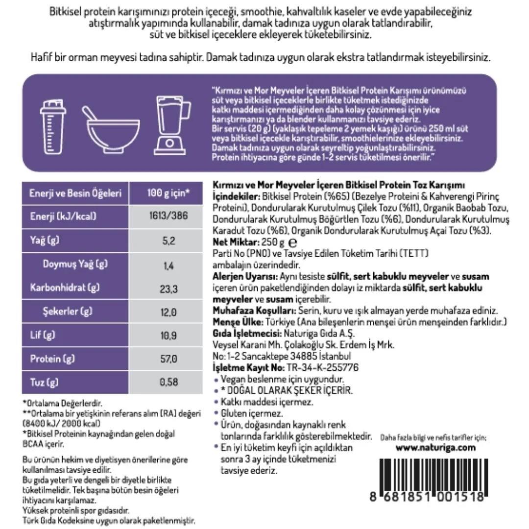 Naturiga Berry Protein Karışımı - Berry Protein 250gr