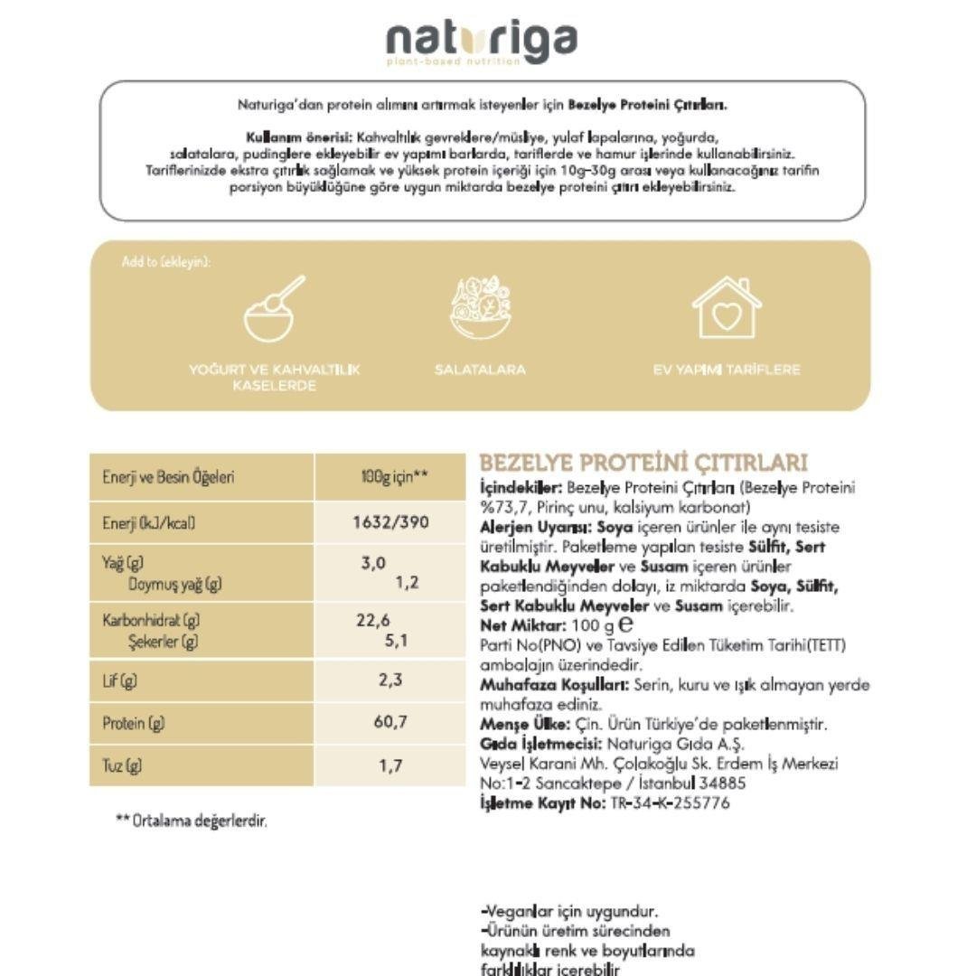 Naturiga Bezelye Proteini Çıtırları 100gr