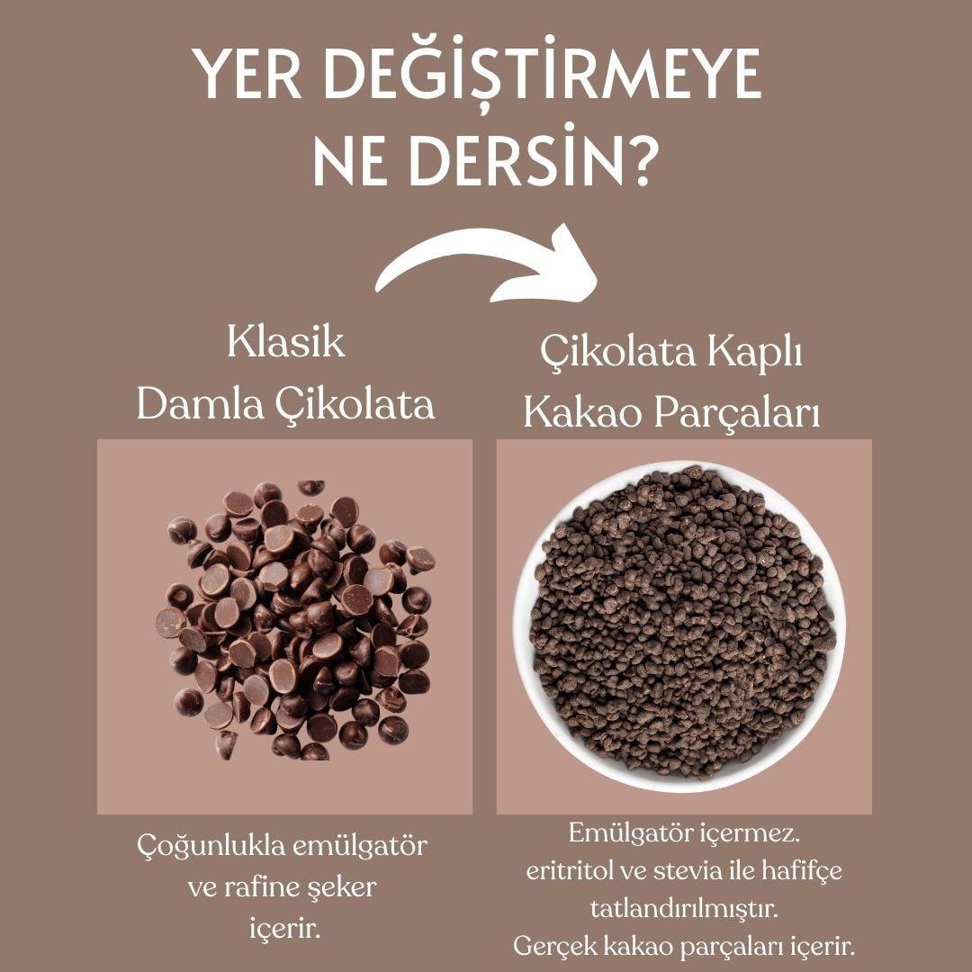 Naturiga Bitter Çikolata Kaplı Kakao Parçaları(Nibs) 140gr