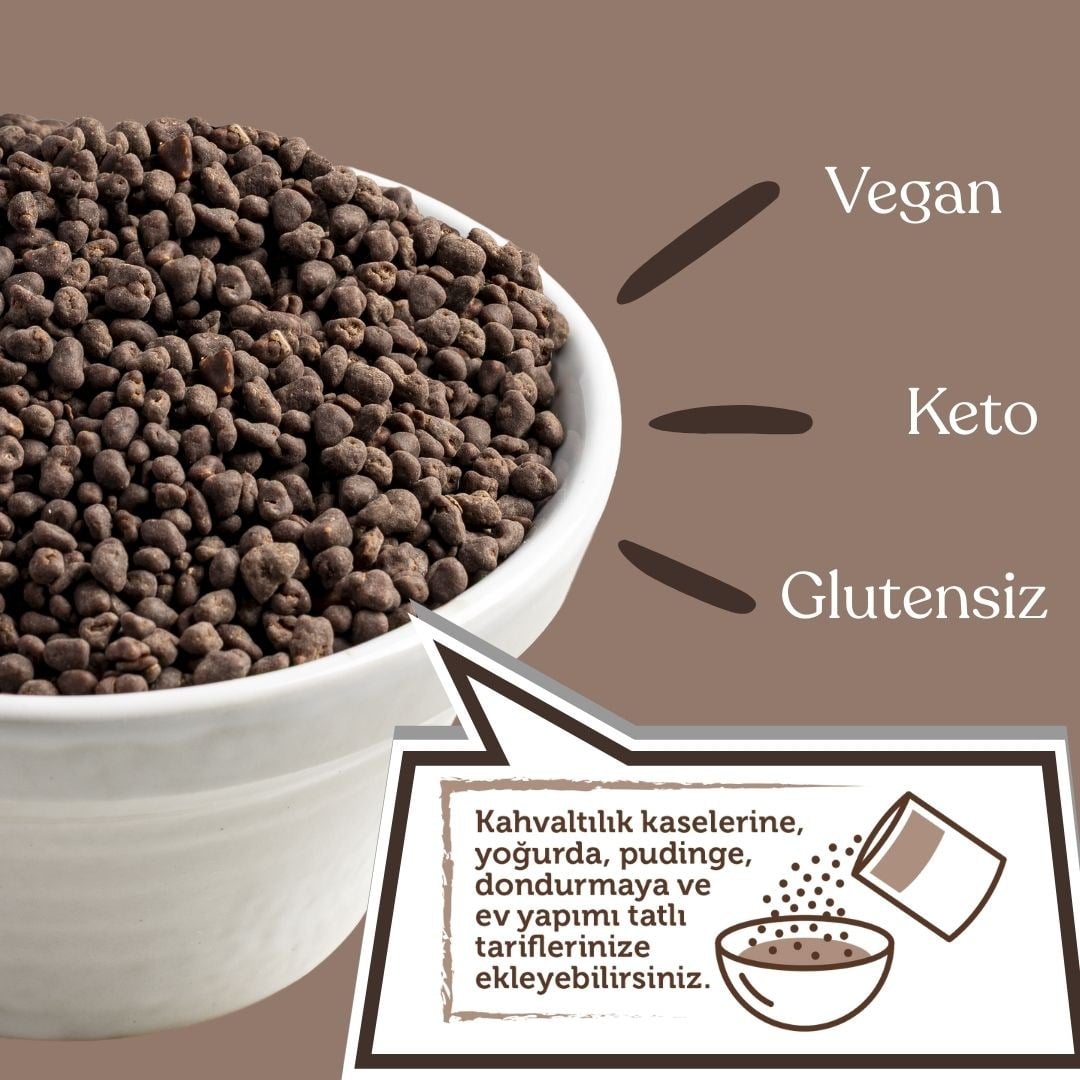 Naturiga Bitter Çikolata Kaplı Kakao Parçaları(Nibs) 140gr